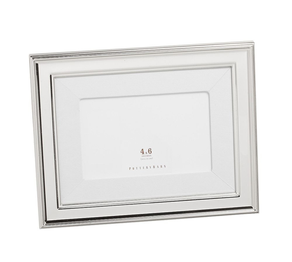 Personalized Silver Grosgrain, 4x6 - White | Pottery Barn (US)