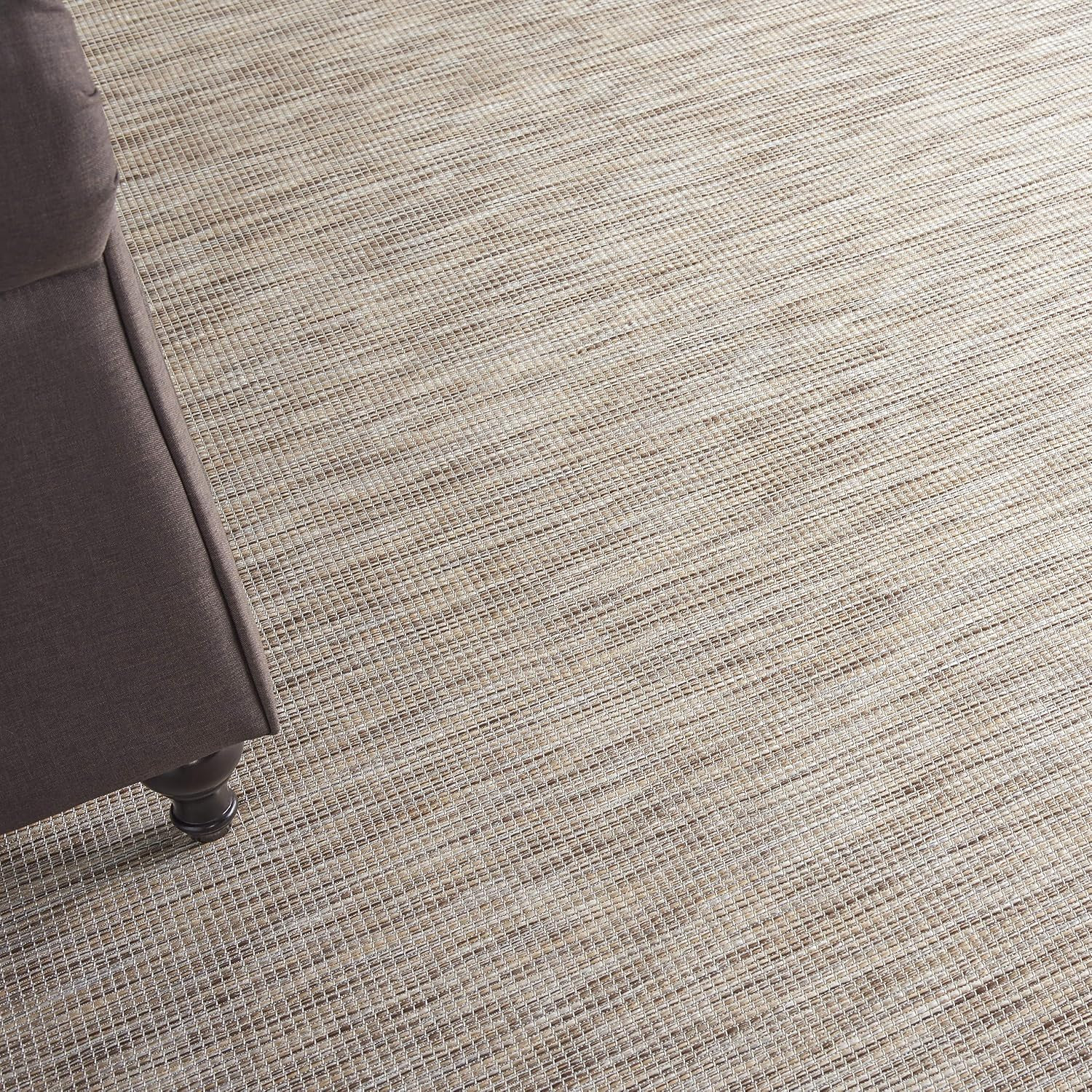 Nourison Positano Indoor-Outdoor Beige 6' x 9' Area Rug, Easy Cleaning, Non Shedding, Bed Room, L... | Amazon (US)