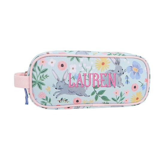 Mackenzie Rifle Paper Co. Floral Bunny Pencil Case | Pottery Barn Kids