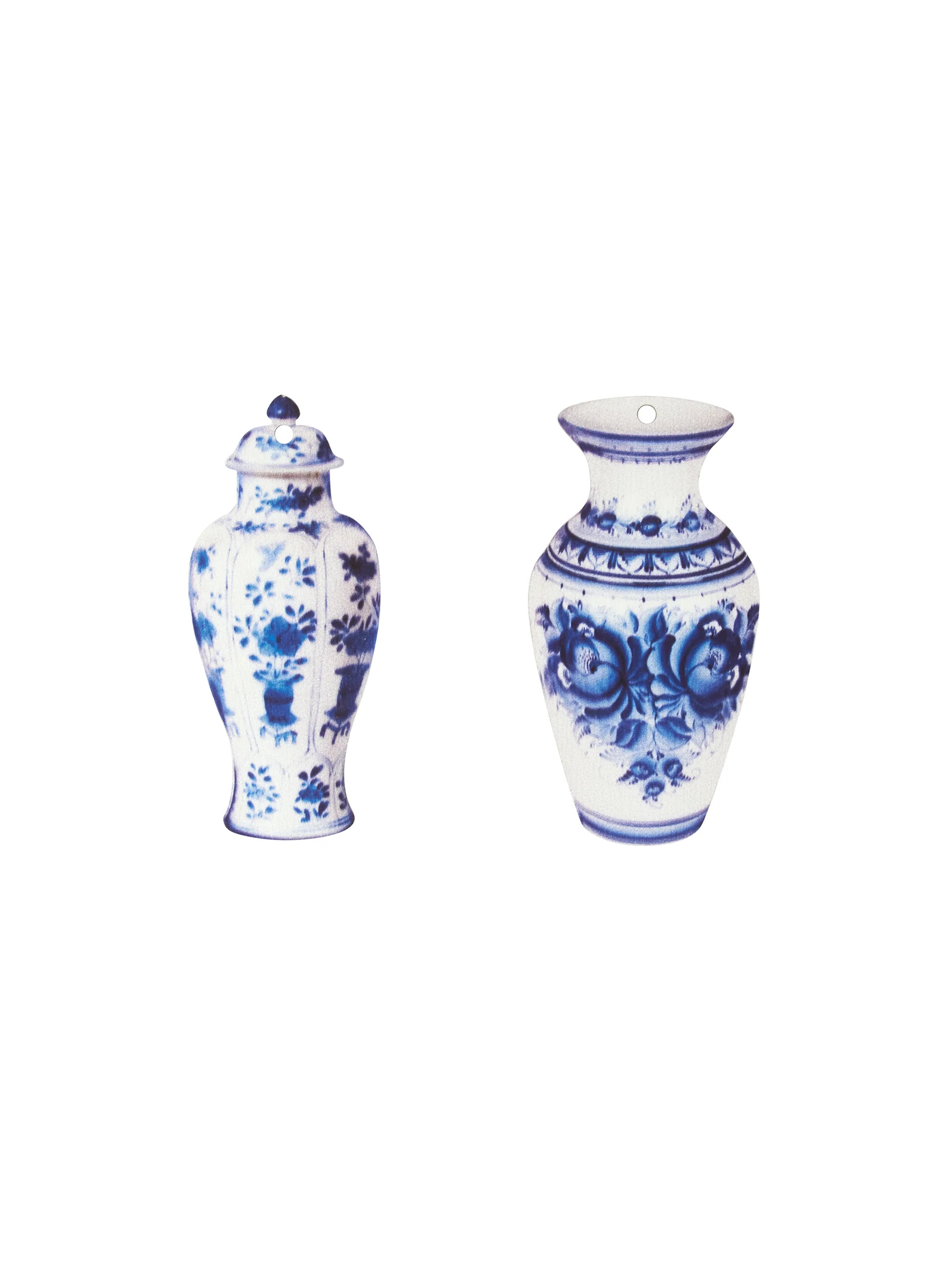 Delft Blue Wood Ornaments | Weston Table