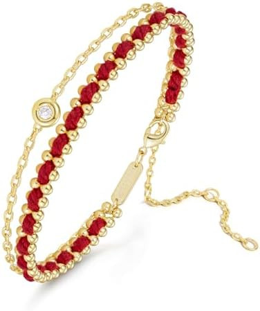 KissYan Gold Bracelet for Women, Layered Sports Stack Bracelet, 14K Gold Plated Link Bracelet, At... | Amazon (US)