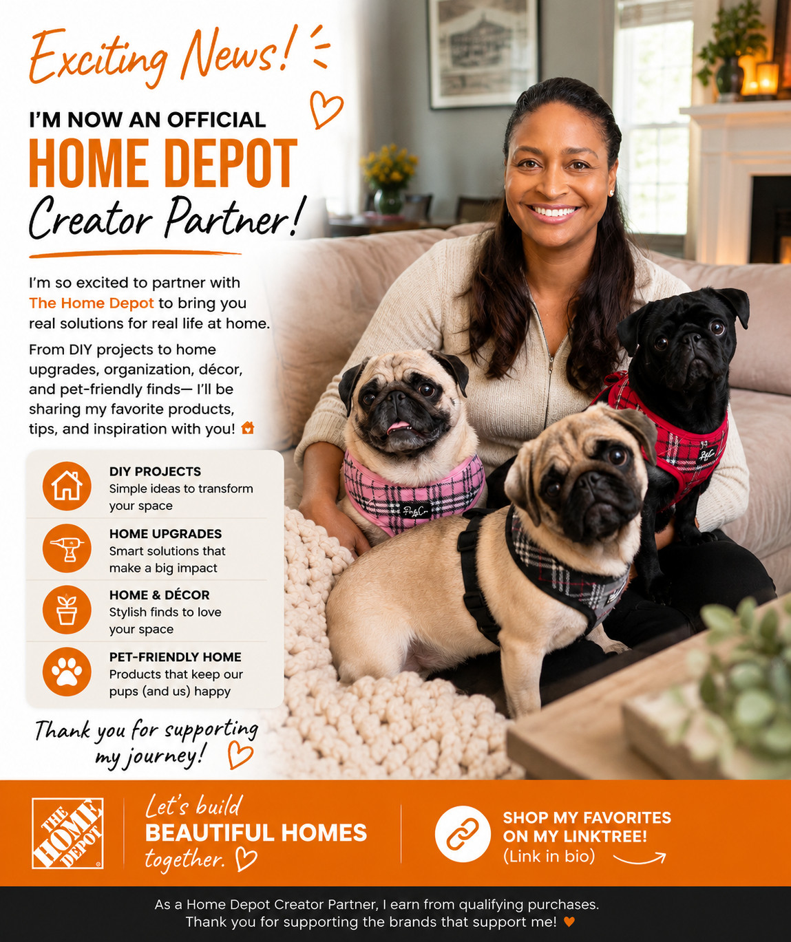 Big news! 🧡 I’m officially a Home Depot Creator Partner!

I’ll be sharing my favorite home finds, DIY ideas, organization helpers, pet-friendly solutions, décor, and everyday upgrades that make home feel beautiful, functional, and lived-in.

Shop my Home Depot favorites here:
https://creators.homedepot.com/mypage/MRFLovesHomeDepot

Thank you for supporting Chan’s Room and this new chapter. 🏡✨

@homedepot

#HomeDepot
#HomeDepotPartner
#HomeDecor
#PetFriendlyHome
#ChansRoom
 

 #LTKdayinmylife #LTKHome #LTKMens