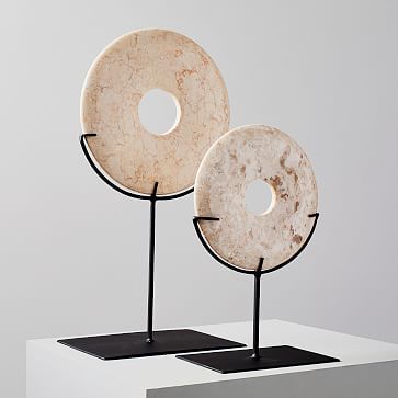 White Marble Disc on Stand | West Elm (US)