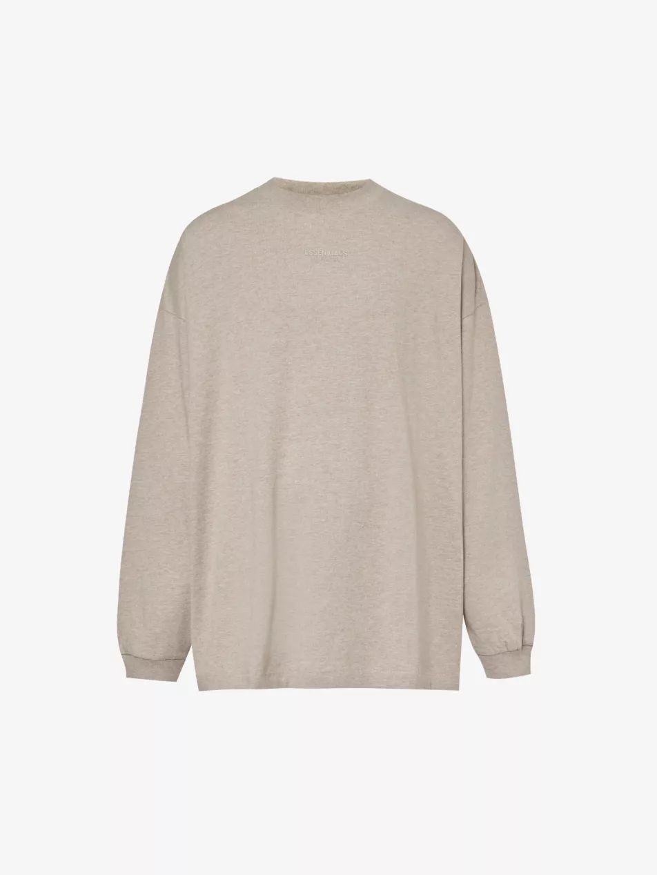 ESSENTIALS brand-print cotton-jersey T-shirt | Selfridges