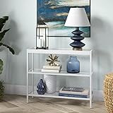 Henn&Hart 36" Wide Rectangular Console Table in White, Entryway Table, Accent Table for Living Room, | Amazon (US)