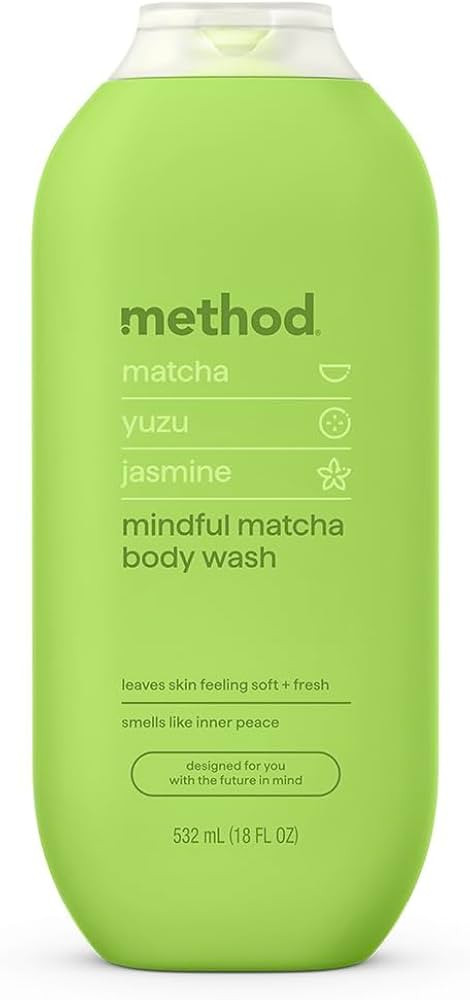 Method Body Wash, Mindful Matcha, Matcha + Yuzu + Jasmine notes, 18oz | Amazon (US)