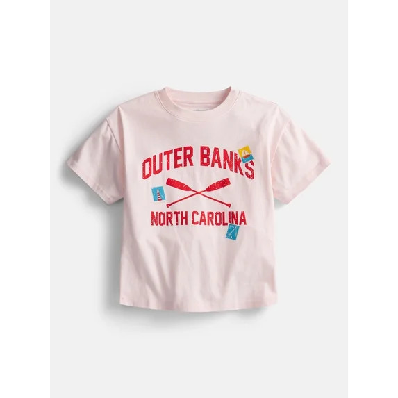 Weekend Academy Girls Graphic Cotton Tee with Short Sleeves, Sizes 4-18 | Walmart (US)