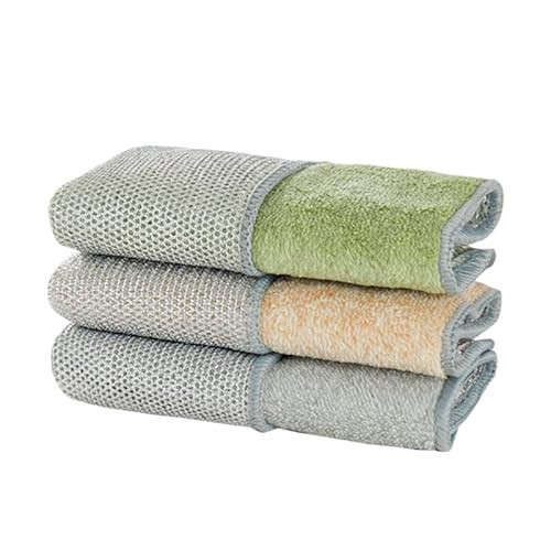 JOYMOOP Dual-Sided Silver Microfiber Cleaning Cloth, Reusable Non-Scratch Dishwashing Rag, Multipurpose Scrubbing Pads for Kitchen, Glass, Stainless Steel | Amazon (US)