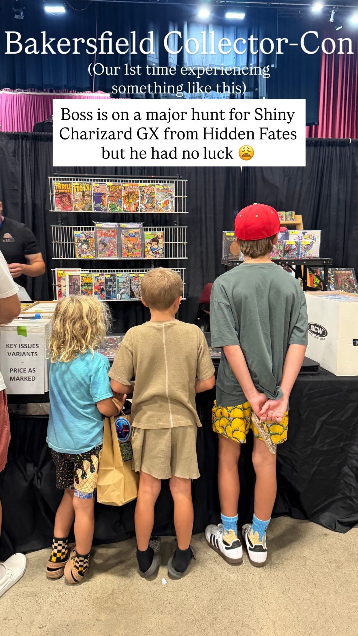(Our 1st time experiencing something like this) Bakersfield Collector-Con Boss is on a major hunt for Shiny Charizard GX from Hidden Fates but he had no luck 😩