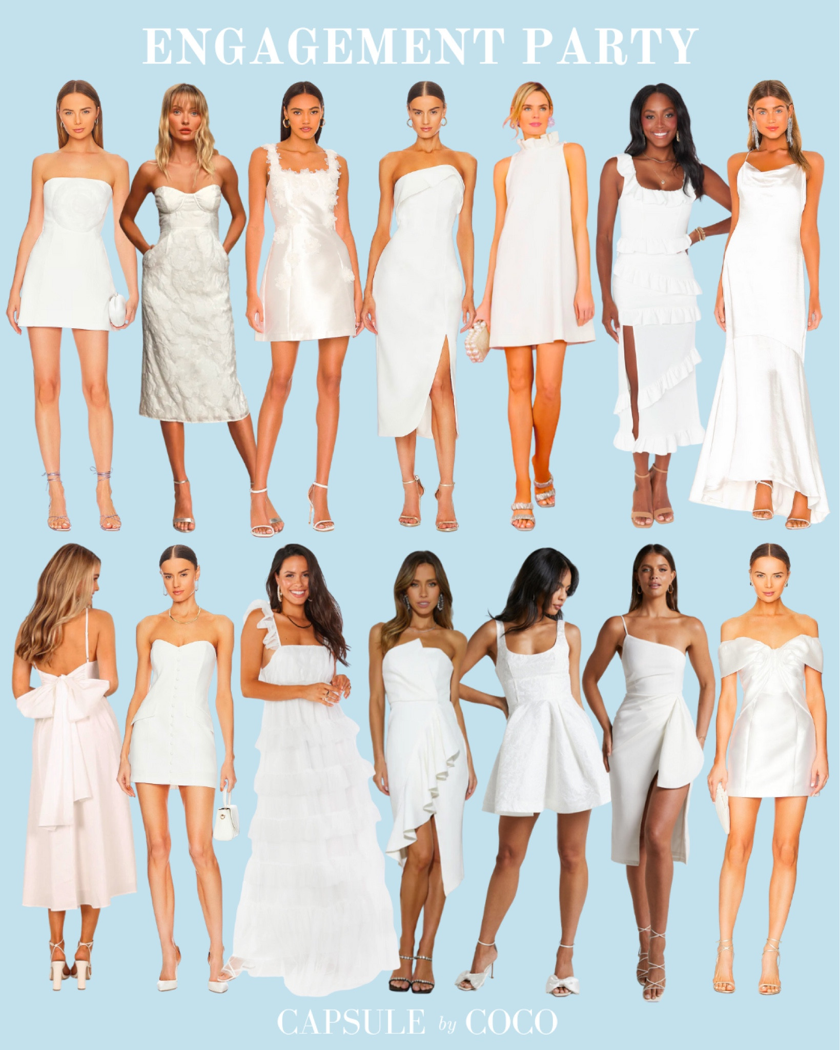 ENGAGEMENT PARTY DRESSES 🤍💍

Bridal shower, bridal shower dress, Engagement, engagement party, engaged, proposal, wedding proposal, wedding dress, bride, bridal, bridal dresses, engagement party dresses, white dresses, white dress, rehearsal dinner, rehearsal dinner dress, bachelorette party, bachelorette, bachelorette party dress, Capsule By CoCo, CapsuleByCoCo

#LTKwedding #LTKFind