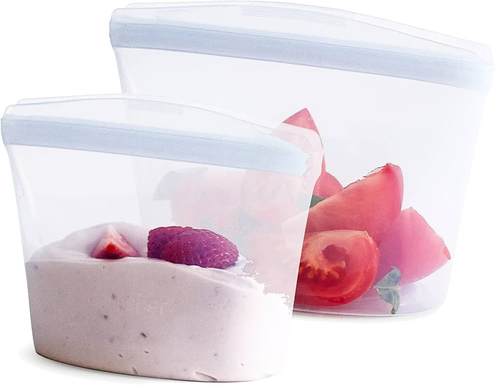 Stasher Reusable Silicone Storage Bag, Food Storage Container, Microwave and Dishwasher Safe, Lea... | Amazon (US)