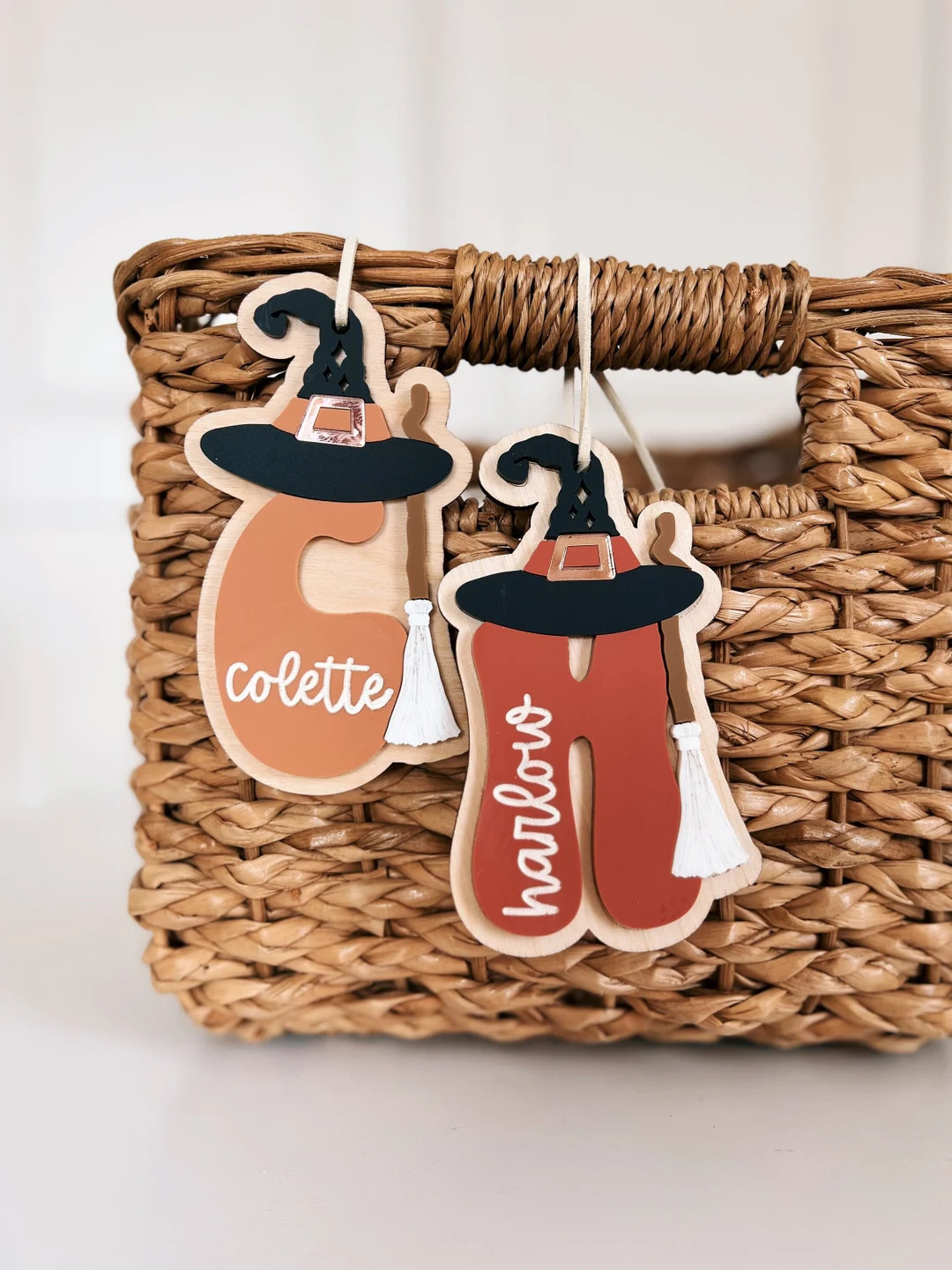 Witch Tag Halloween Basket Tag Boo Basket Tag Personalized Halloween Tag Trick or Treat Bag Tag -... | Etsy (US)