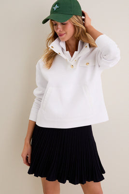 White Snap Neck Bailey Pullover | Tuckernuck (US)