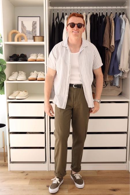 Summer outfit for men with chinos and a camp collar

#LTKMens