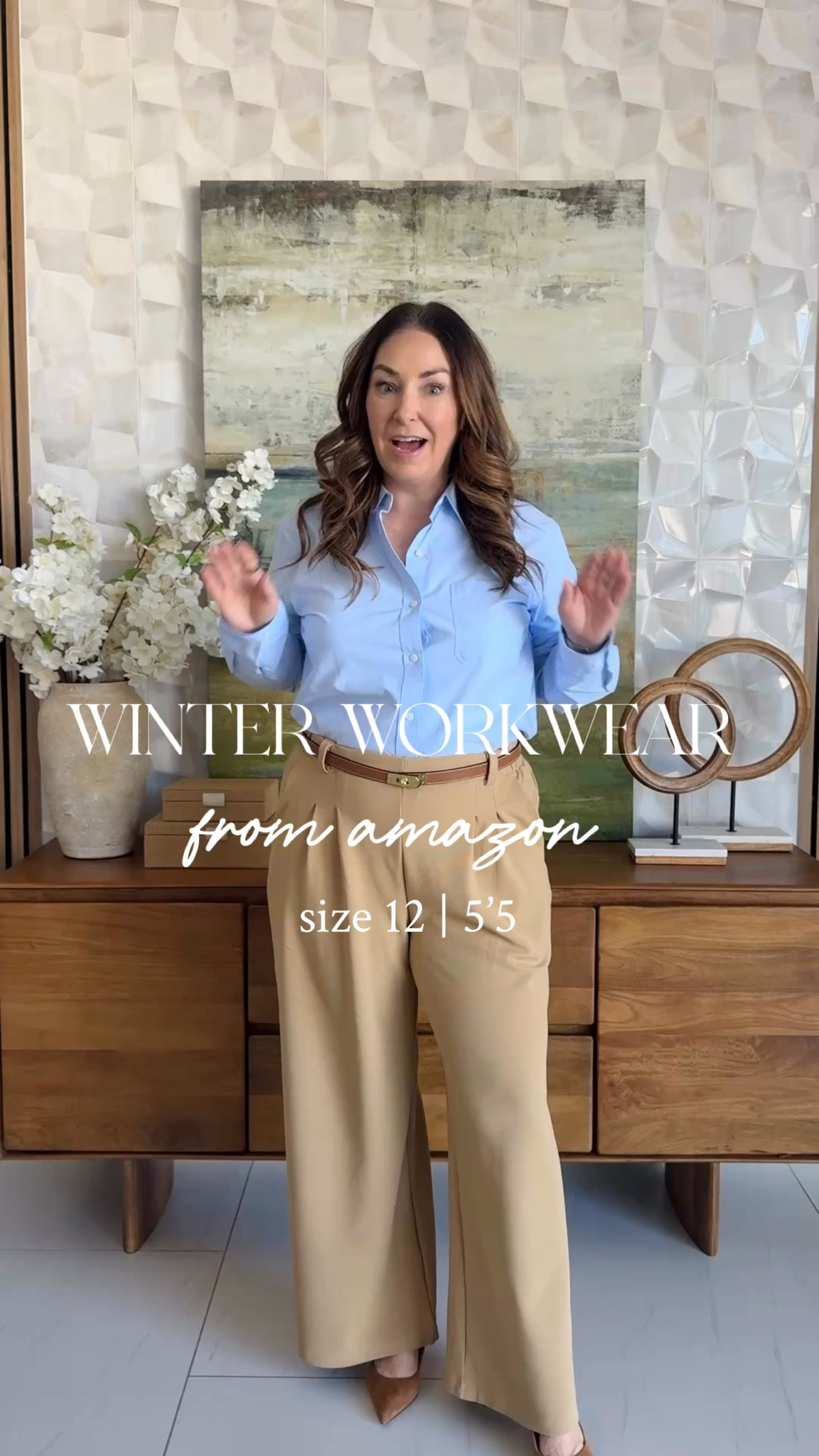 Professional Classic Workwear great for late winter. Wearing large pants, shirt and jacket | Wearing all in tts L  #workwear #classicstyle 

 

#LTKOver40 #LTKMidsize #LTKWorkwear