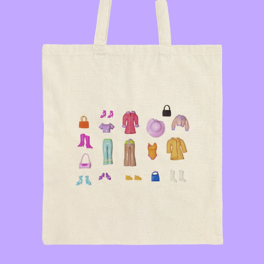 Polly Pocket Clothes Tote Bag - Etsy | Etsy (US)