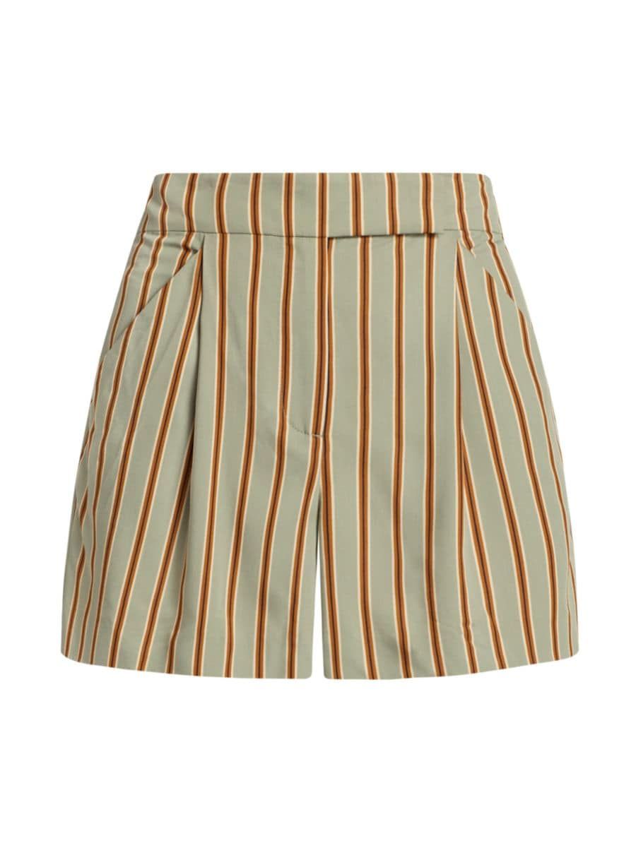 Elbe Striped Pleated Shorts | Saks Fifth Avenue