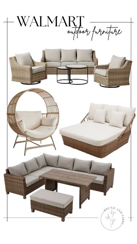 Walmart outdoor furniture back in stock! Amazing prices on these gorgeous patio sets! Spring shopping home decor and furniture settee conversation set sofa chair egg chair chaise. Daybed sectional dining set better homes and gardens Walmart deals and finds 

#LTKhome #LTKstyletip #LTKSeasonal