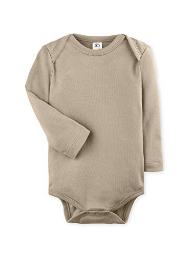 Colored Organics - Organic Cotton Baby Bodysuit - Long Sleeve Infant One Piece - Clay - 6-12M | Amazon (US)