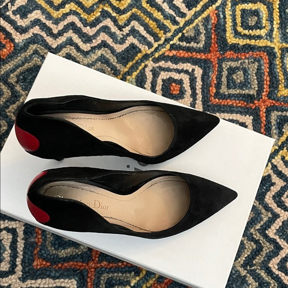 Dior Black and Red Heart Heels | Poshmark