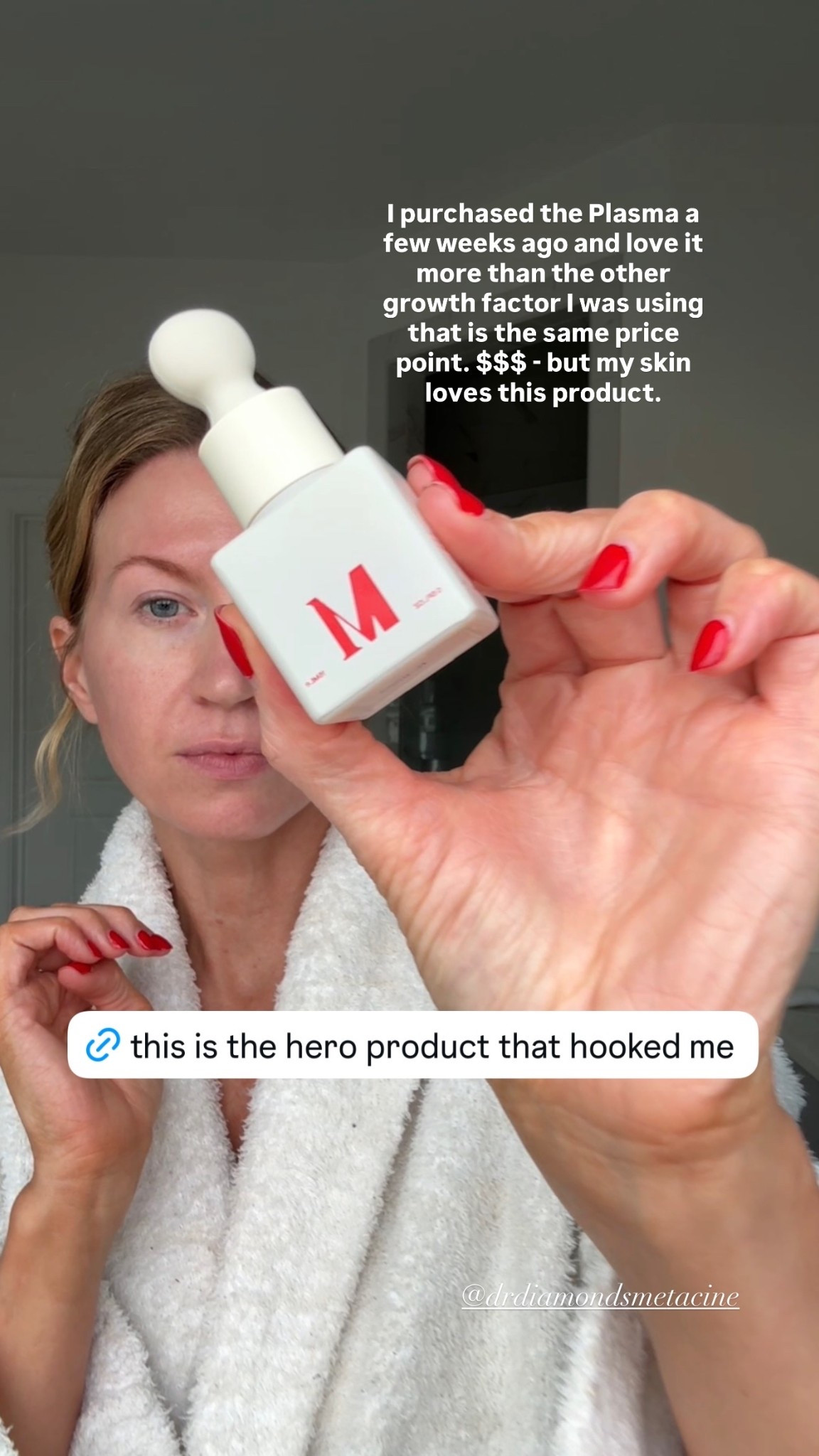 @drdiamondsmetacine  I purchased the Plasma a few weeks ago and love it more than the other growth factor I was using that is the same price point. $$$ - but my skin loves this product.