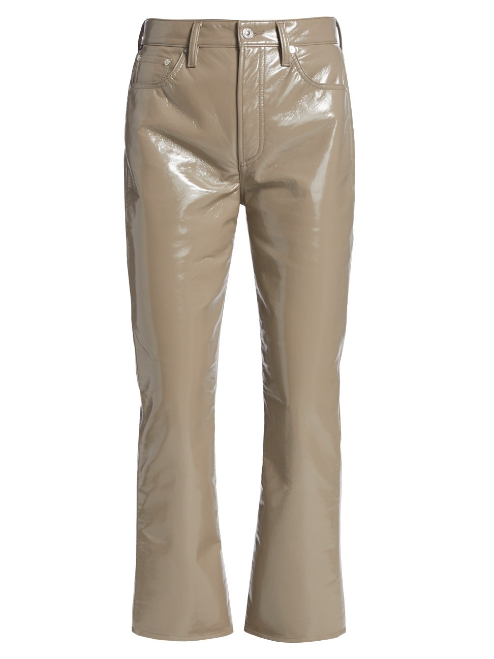 Women's Isola Patent Leather Bootcut Pants - Tan - Size 26 - Tan - Size 26 | Saks Fifth Avenue