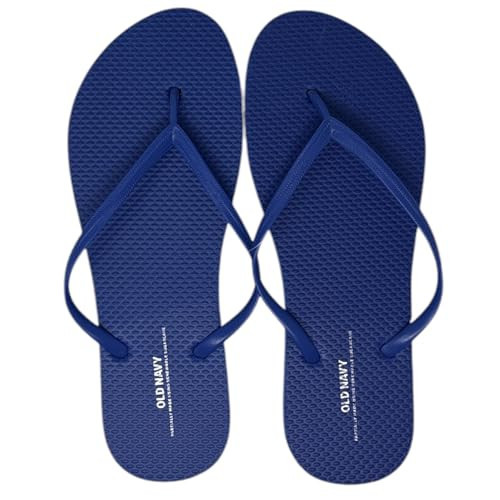 Old Navy Women Beach Summer Casual Flip Flop Sandals (9, Dark Blue) | Amazon (US)