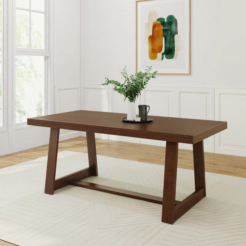 Linzy 72.25'' Pine Solid Wood Dining Table | Wayfair North America