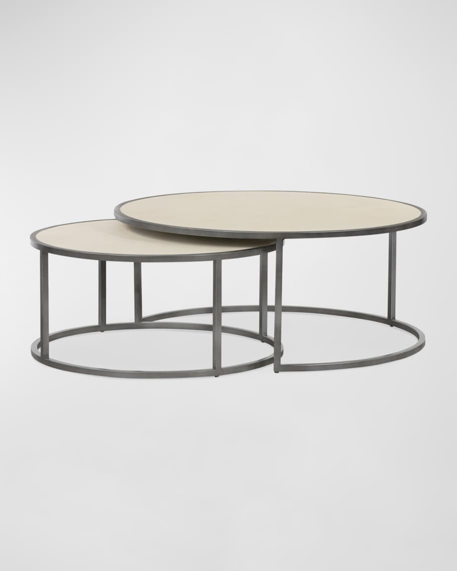 Four Hands Shagreen Nesting Coffee Tables Set | Neiman Marcus