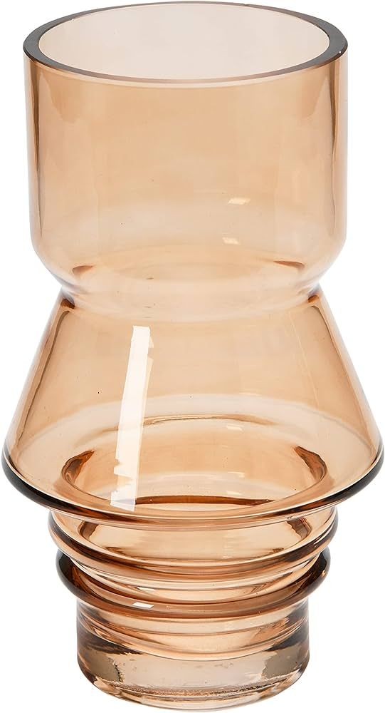 Bloomingville Glass Vase, 5" L x 5" W x 8" H, Brown | Amazon (US)