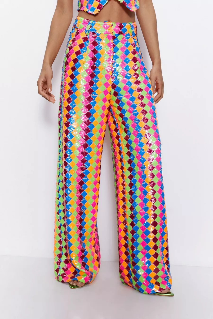 Sequin Wide Leg Pants | Nasty Gal US