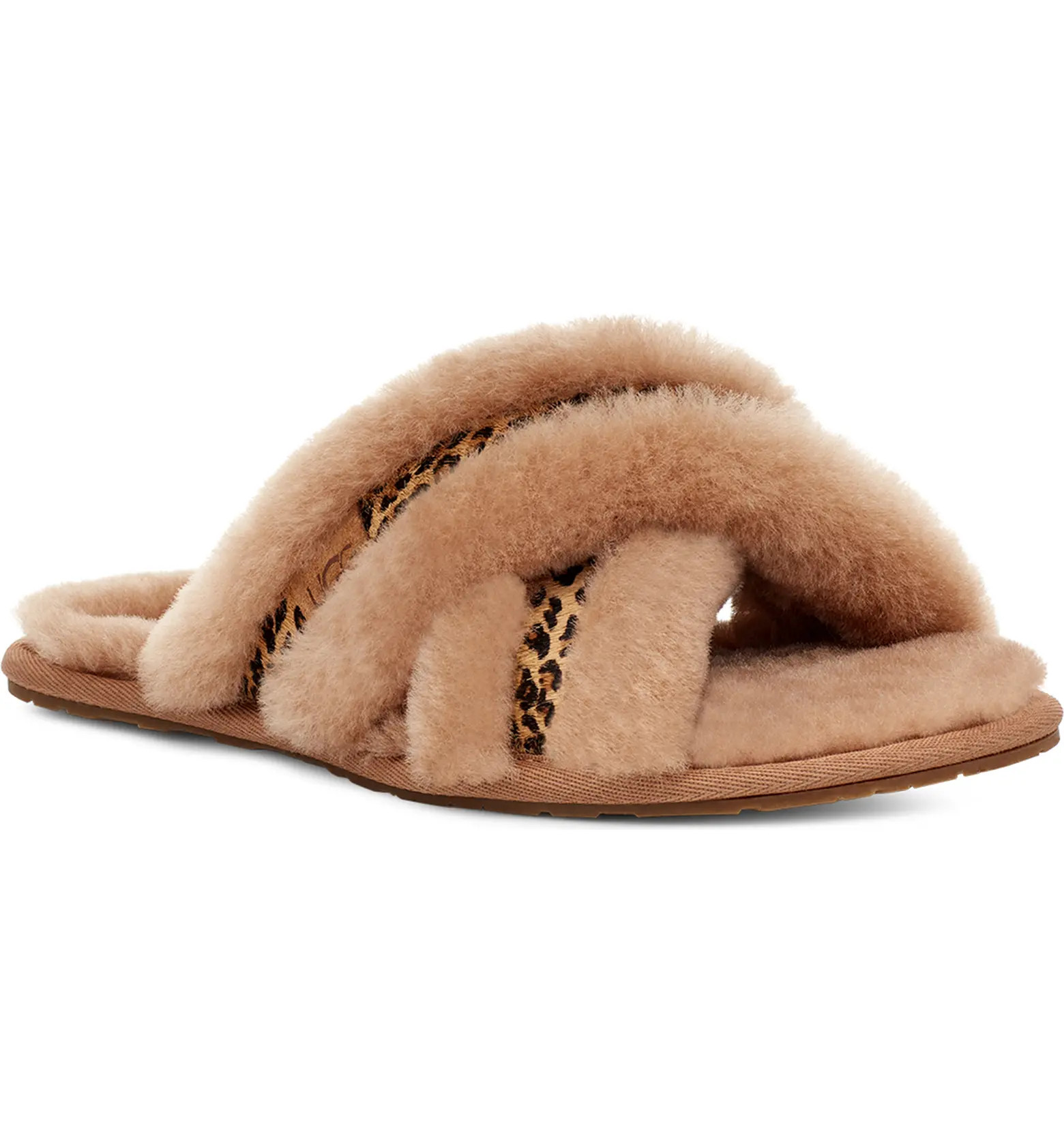 Scuffita Speckles Genuine Shearling & Calf Hair Slipper (Women) | Nordstrom
