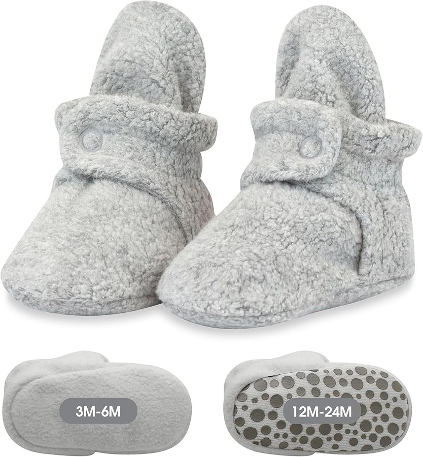 Zutano Unisex Fleece Baby Booties, Two Snap Closure, Newborn to 24 Months | Amazon (US)