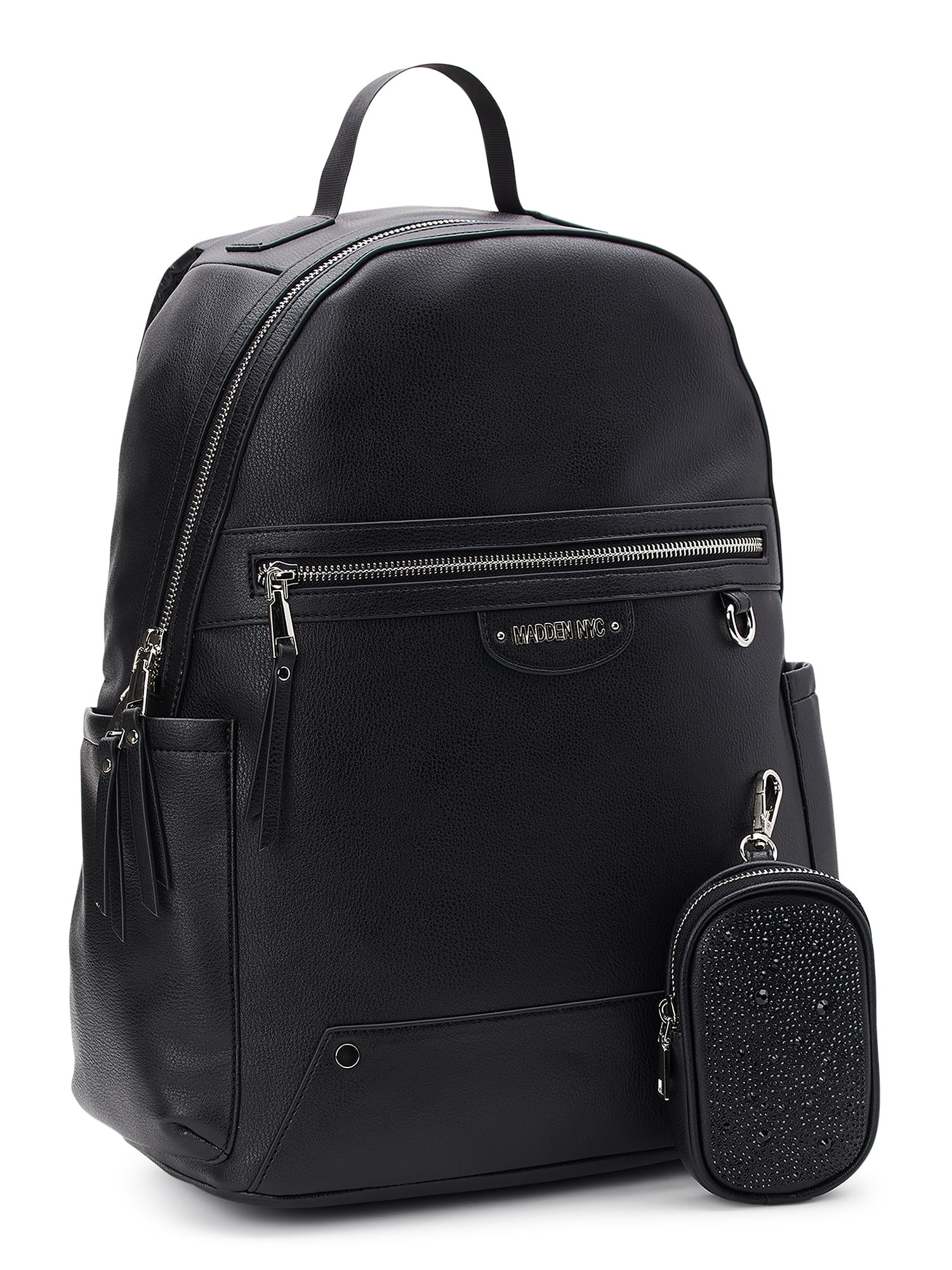 Madden NYC Juniors Dome 17” Laptop Backpack with Pouch, Black | Walmart (US)
