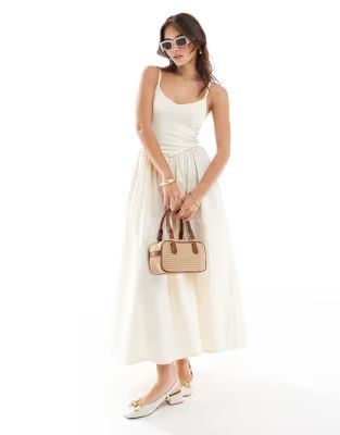 Cotton On maxi v waist dress in buttermilk | ASOS | ASOS (Global)