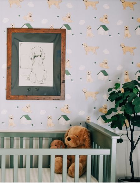 Golden retriever nursery, dog nursery, wallpaper nursery, nursery design , kids rooms 

#LTKbaby #LTKhome #LTKkids