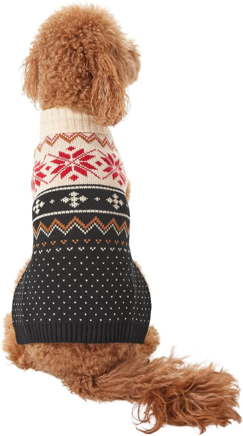 FRISCO Fair Isle Snowflake Dog & Cat Sweater, Medium - Chewy.com | Chewy.com