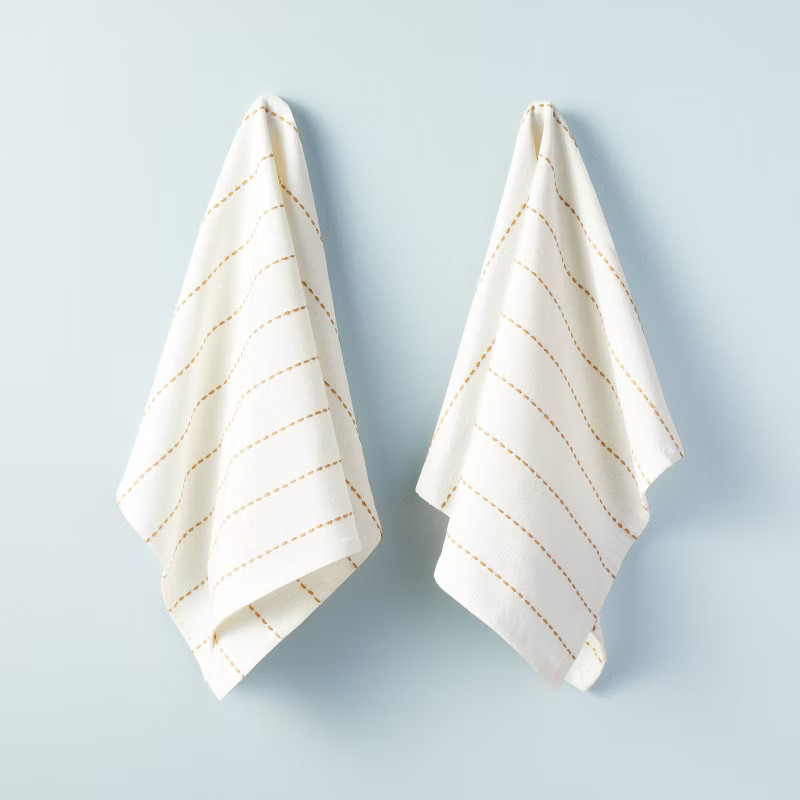 2ct Pick Stitch Kitchen Towel Set - Hearth & Hand™ with Magnolia | Target