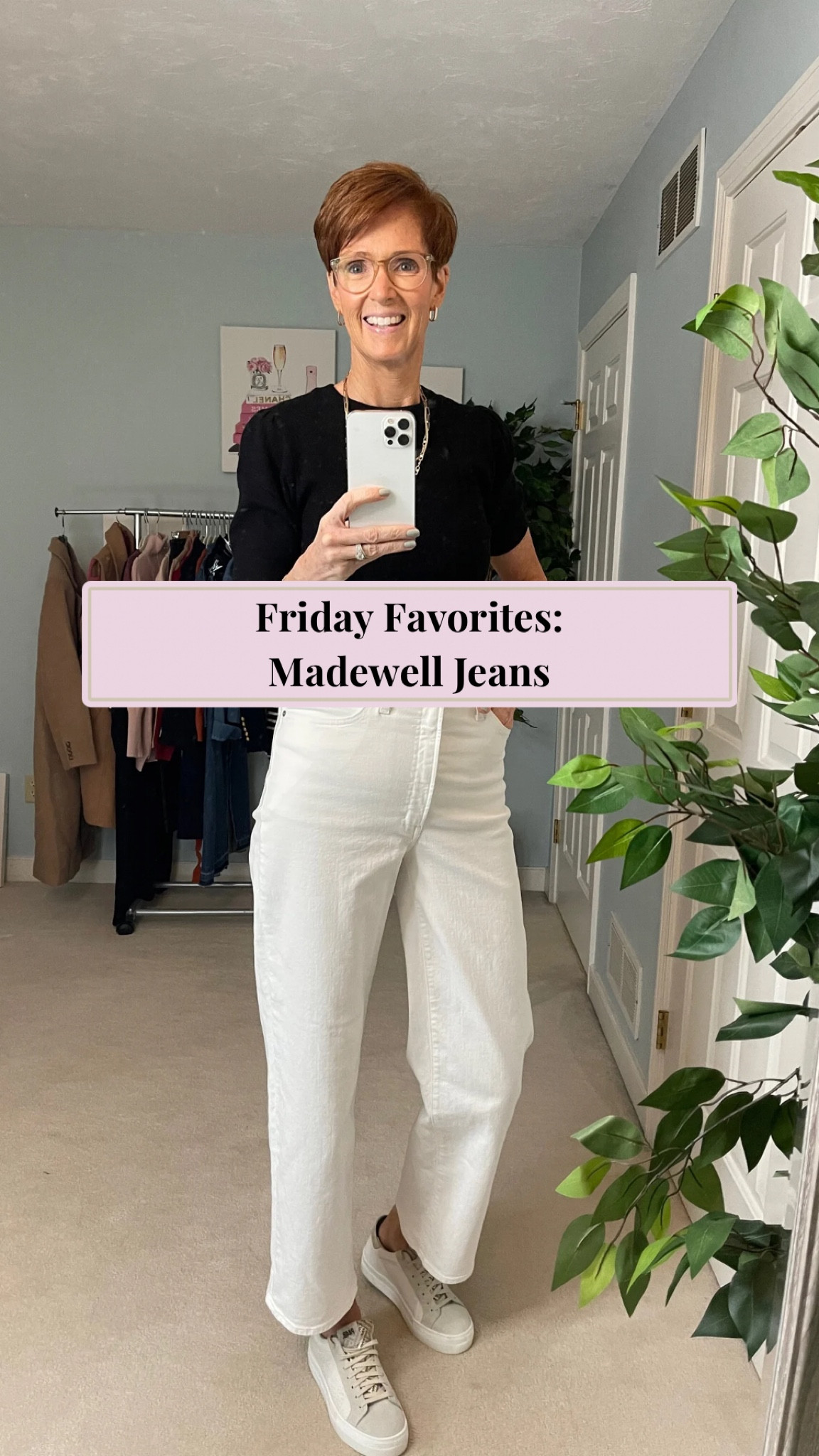 I wear these white Madewell Perfect Vintage wide leg crop jeans near round.
Will you wear white jeans year round?

Wearing a size 30 tall in the white perfect vintage wide leg crop jeans from Madewell and a medium in the black shirt sleeve crew neck sweater from Amazon.

tall fashion, tall girl outfits, tall style, tall women clothing, tall style, tall girl fashion, tall jeans, tall women, tall girl jeans, tall pants, long, long inseam, fashion for women over 50, tall fashion,  smart casual,  work outfit, workwear, teacher outfit, fall fashion, fall outfit idea, fall style, timeless classic outfits, timeless classic style, classic fashion, tailgate attire, fall family photo outfit, cozy lounger, shacket, wedding guest fall outfit, jeans, boots, fall wedding guest dress, booties, Chelsea boots, tall boots, fall shoes, workout outfits, date night outfit, casual fall outfit, Thanksgiving outfit, gift guides, Holiday outfit, outerwear

Hi I’m Suzanne from A Tall Drink of Style - I am all about Timeless, Classic, Everyday Style!
I am 6’1”. I have a 36” inseam. I wear a medium in most tops, an 8 or a 10 in most bottoms, an 8 in most dresses, and a size 9 shoe.

#LTKover40 #LTKxMadewell #LTKstyletip