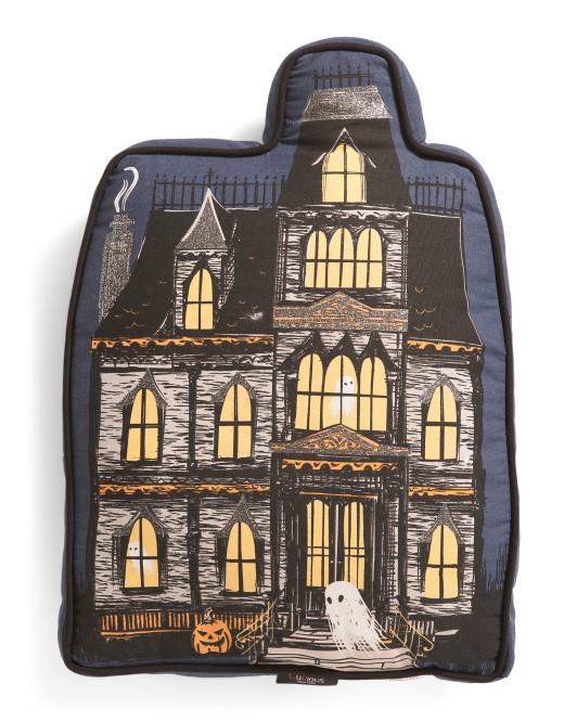 18x13 Creaky Haunted Mansion Light Up Halloween Pillow | TJ Maxx