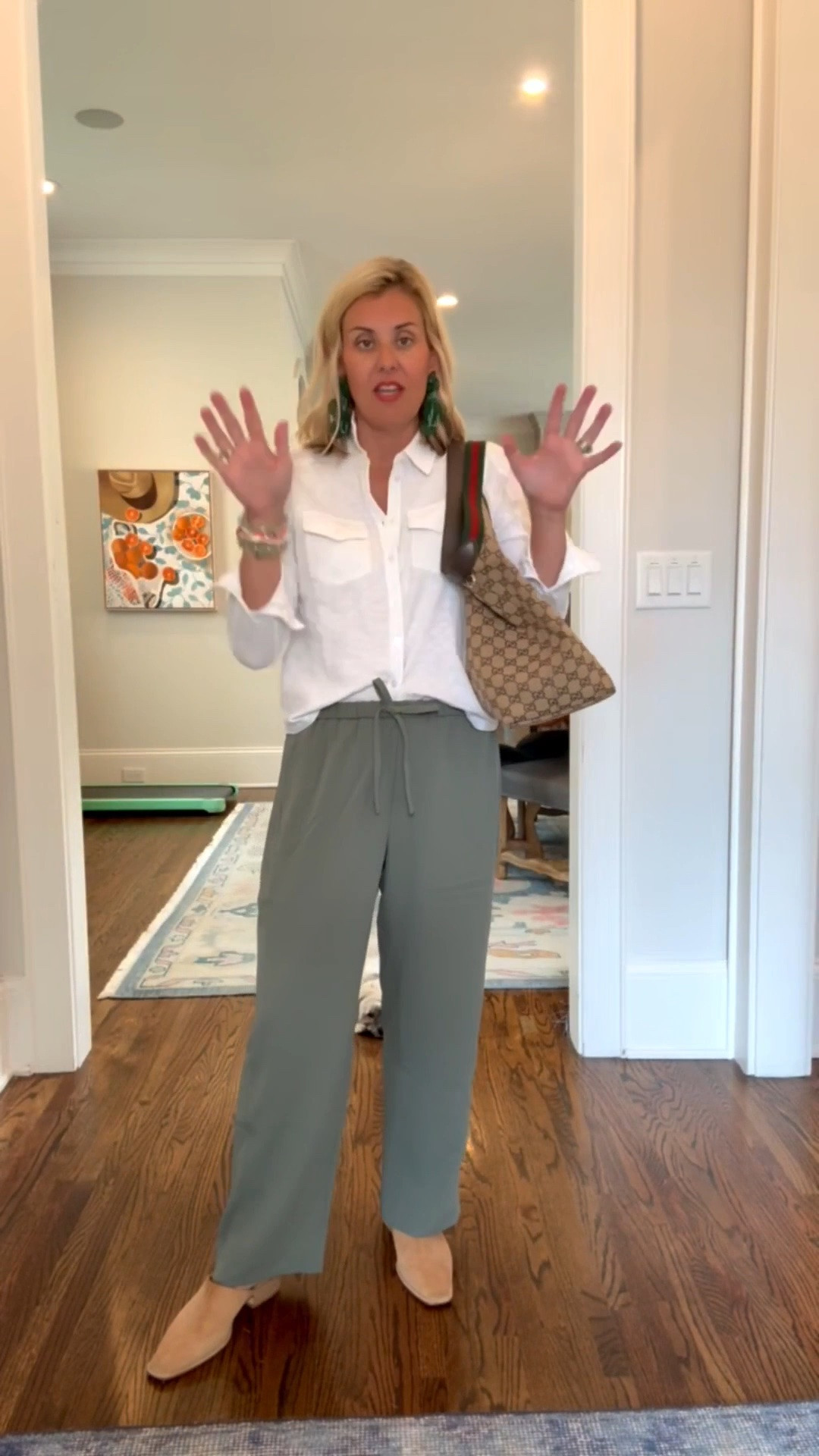 Top - 2 
Pants - small petite 
Shoes - 8 tts 

Codes:
Boden - HHCX
Allie + Bess - Catherine20

#LTKdayinmylife #LTKootd #LTKmomlife