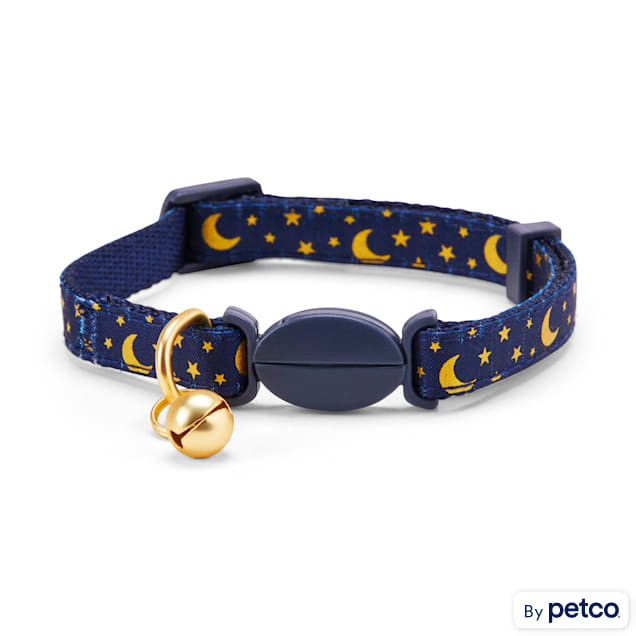 YOULY Moon & Star Breakaway Kitten & Cat Collar, The Magician Blue Moon, Small/Medium | Petco