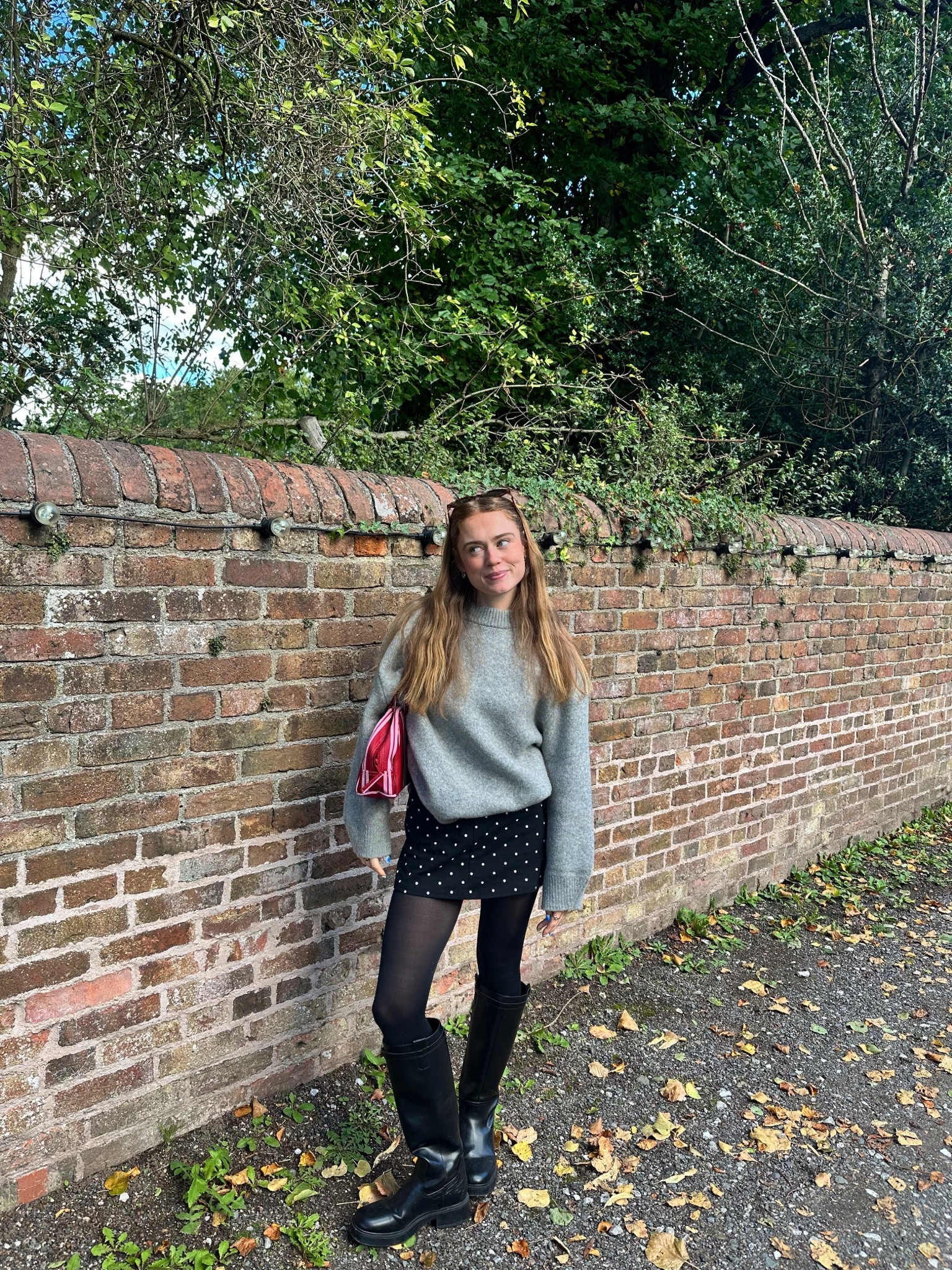perfect autumn outfit 🍂 

mini skirt, big jumper! 

#LTKuk #LTKeurope #LTKautumn