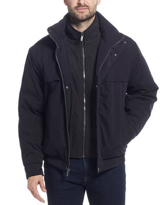 Men's Microfiber Poly Filled Bomber Jacket | Macy's