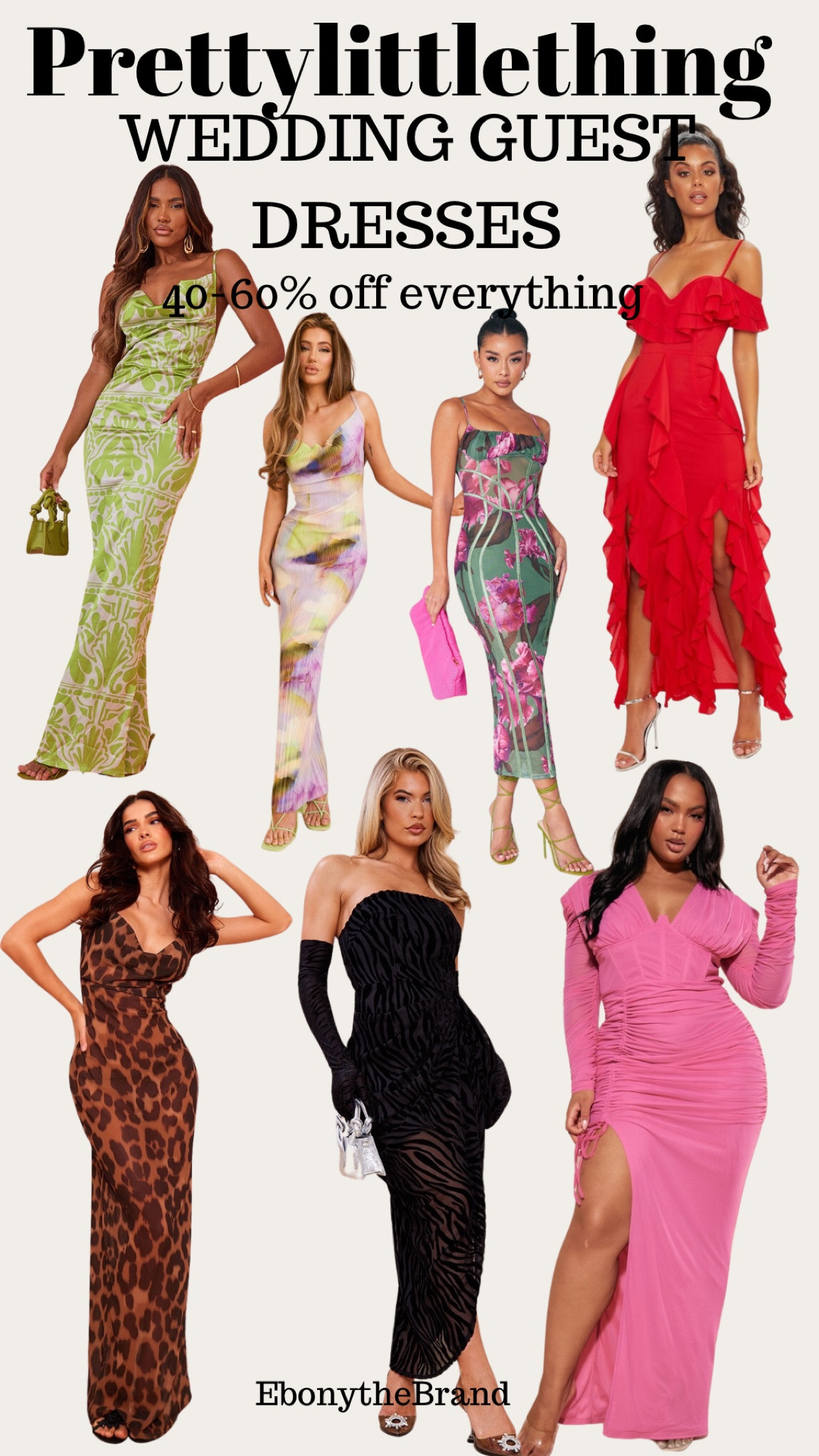Wedding guest dresses from Prettylittlething
 40-60 % off everything 

#LTKSeasonal #LTKWedding #LTKStyleTip