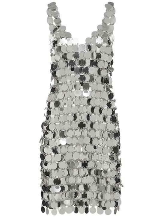 Sequin embellished v neck mini dress - Rabanne - Women | Luisaviaroma | Luisaviaroma