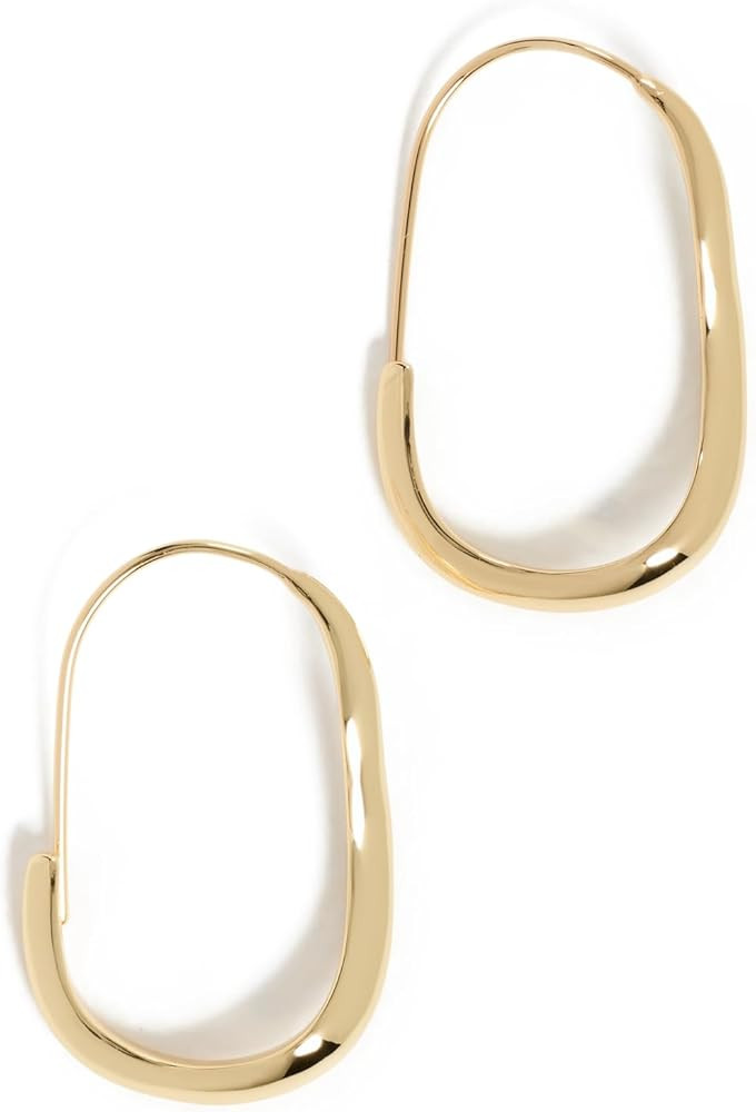 Amazon.com: SHASHI Women's Mia Wave Hoop Earrings, Gold, One Size: Clothing, Shoes & Jewelry | Amazon (US)