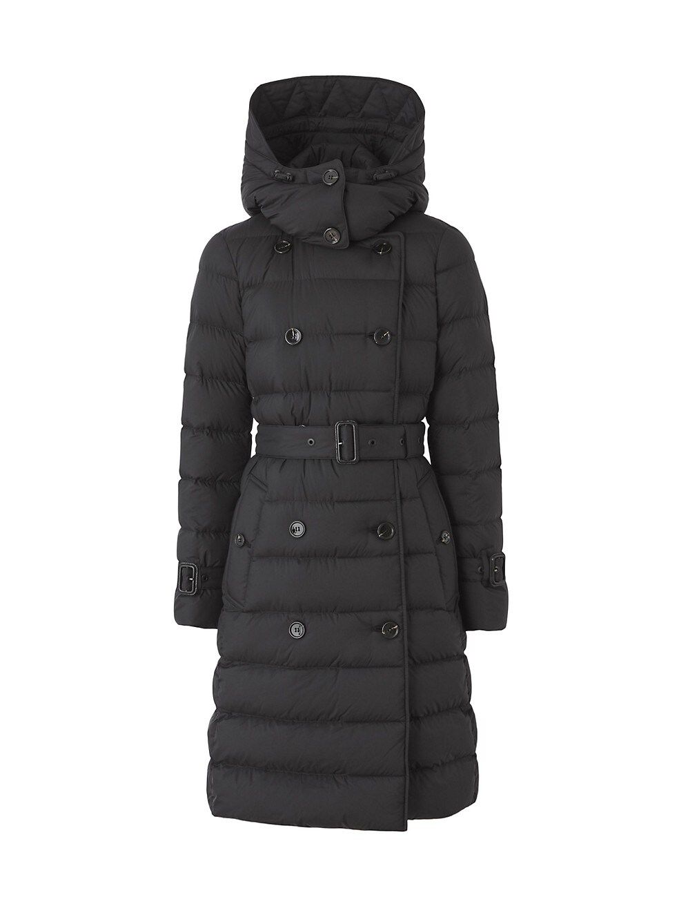 Burberry Ashwick Long Logo Puffer Coat | Saks Fifth Avenue