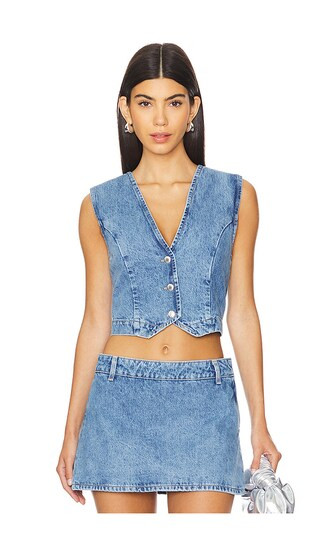 Shelly Tailored Vest in Flat Light | Revolve Clothing (Global)