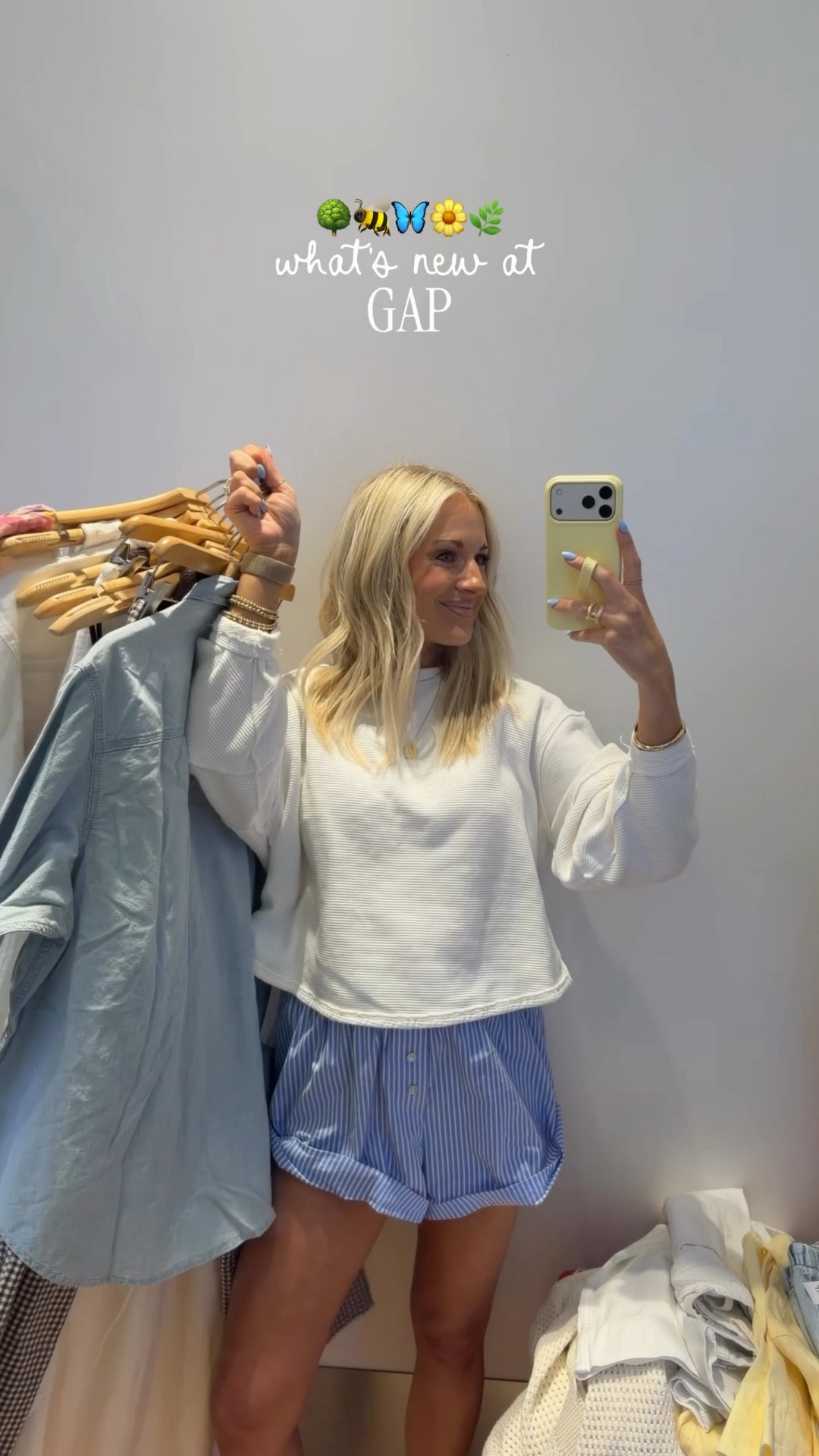 🚨 Use ADDON to save 20% at checkout!! 🚨GAP finds & what I’m eyeing lately for spring and summer! All sizing listed below:

White Tank: Small (could’ve done XS)
Skirt: XS
Denim Shirt: Medium
Jeans: 27R
Brown Checked Pants: Small
Yellow Set: Smalls in both
Crochet Sweater: Small
Denim Short: Small
Floral Dress: XS

#LTKmomlife #LTKSeasonal